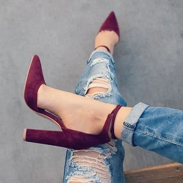 2020 Sexy Classic High Heels Women's Sandals Summer Shoes Ladies Strappy Pumps Platform Heels Woman Ankle Strap Shoes