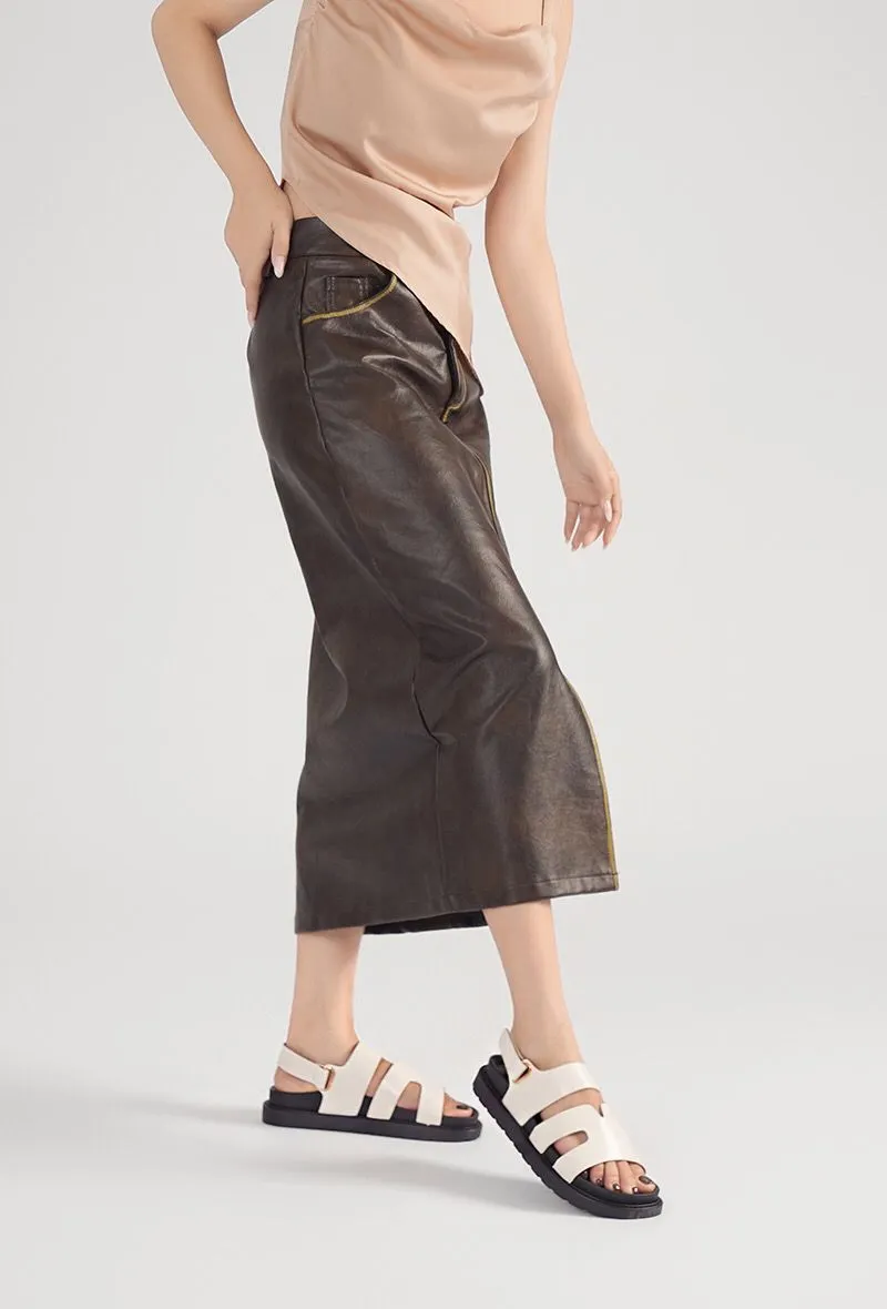 BEIGE CUT OUT DETAIL SOFT SOLE FLAT SLIDERS SANDALS
