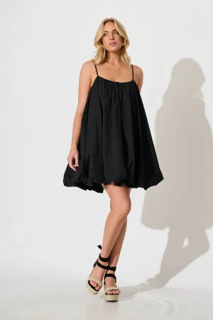 Black Cotton Bubble Dress