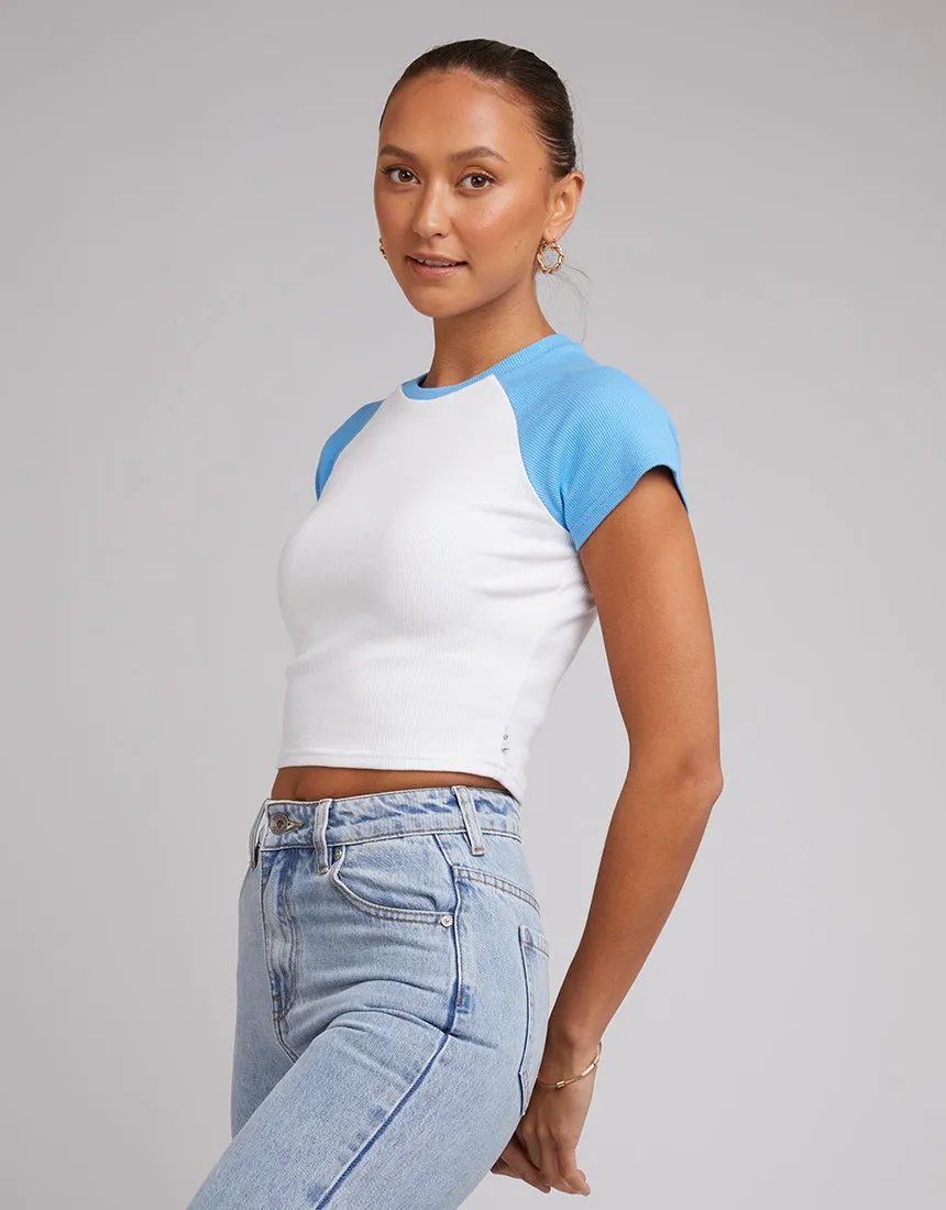 Contrast Tee Dark Blue