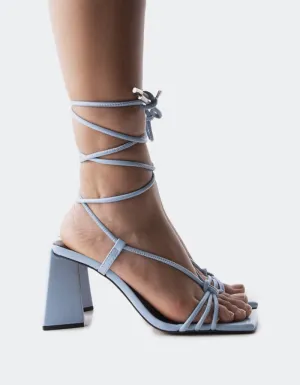 Filomena Light Blue Leather