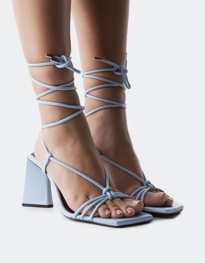 Filomena Light Blue Leather