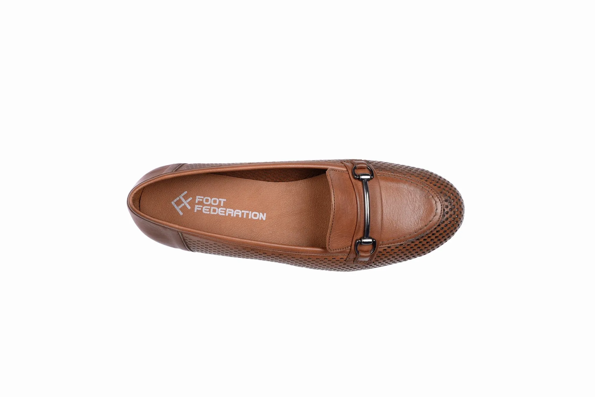 FOOT FEDERATION OPENWORK HORSEBIT LOAFER WOMEN'S SHOE TOBACCO