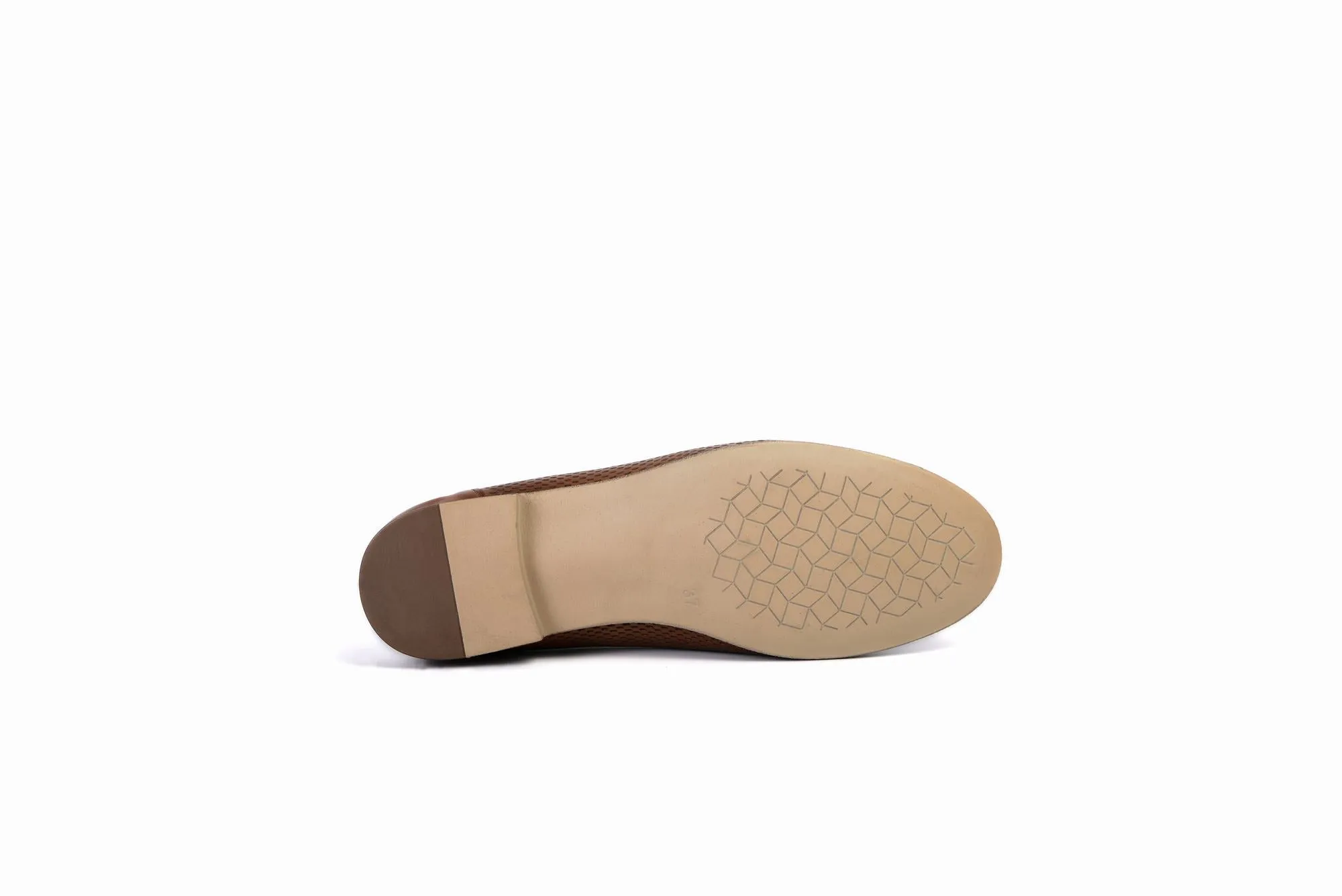 FOOT FEDERATION OPENWORK HORSEBIT LOAFER WOMEN'S SHOE TOBACCO