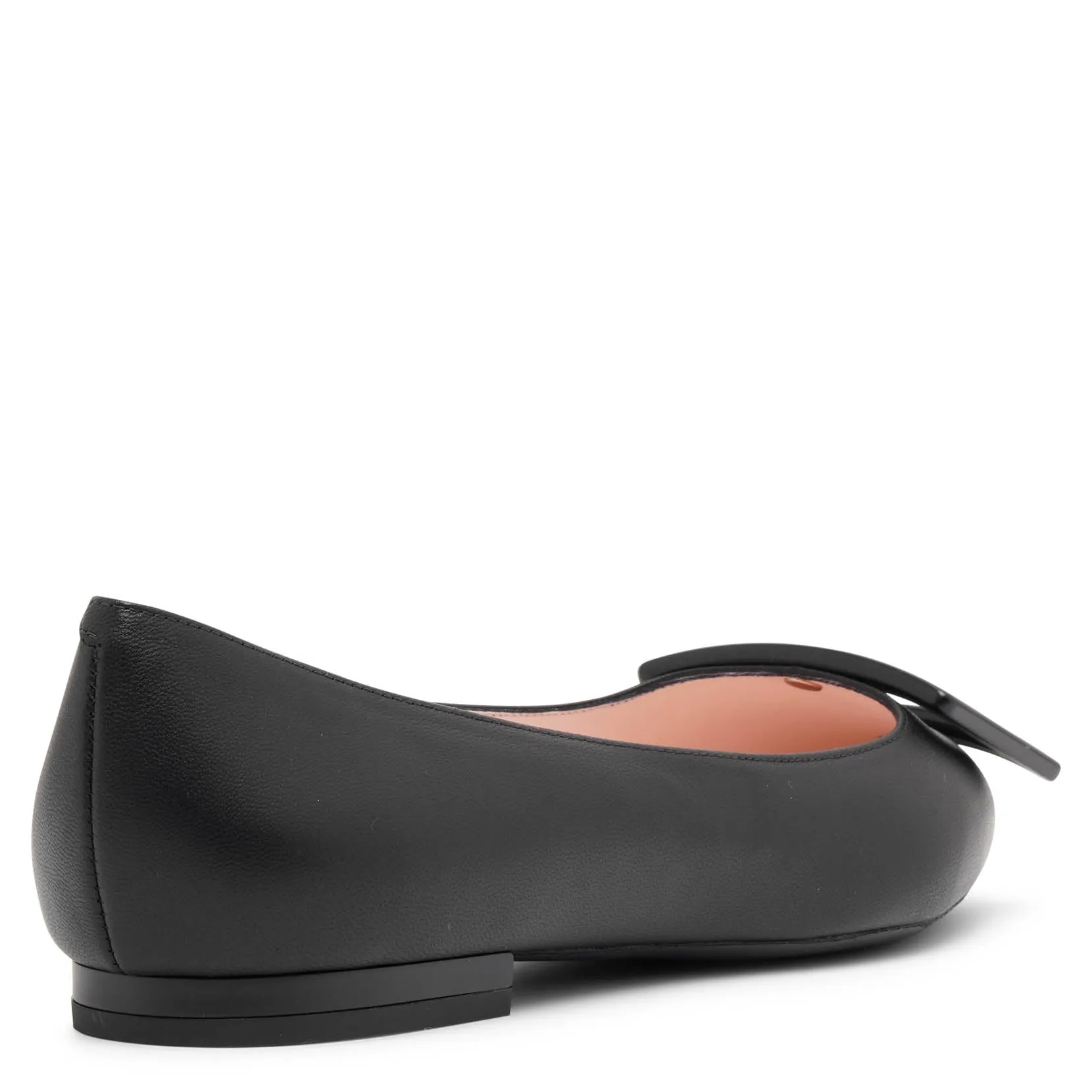 Gommettine black leather ballerinas