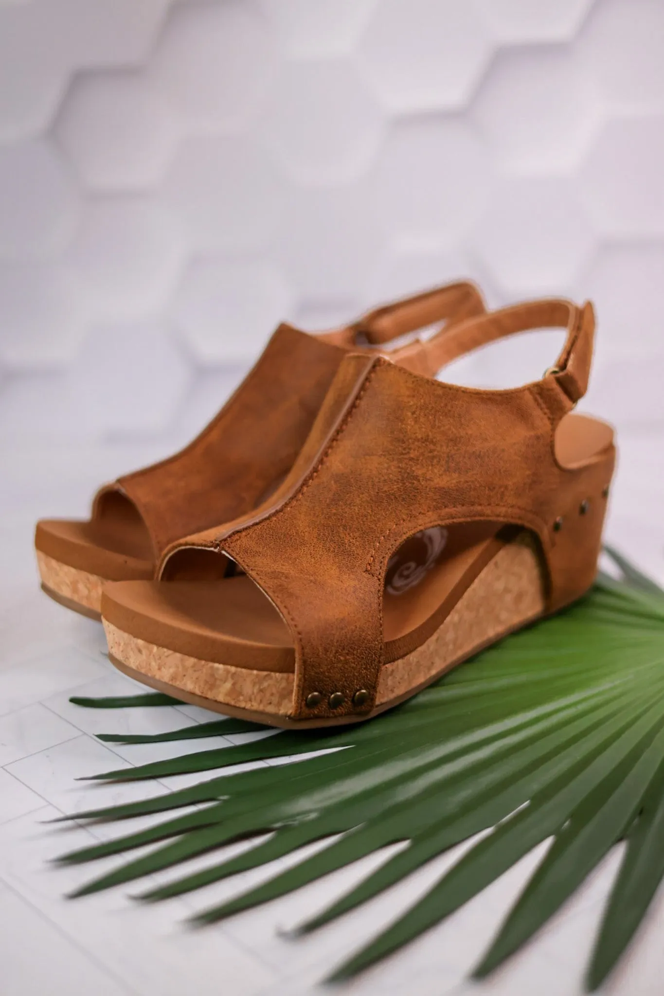 Isabella Tan Wedge Sandals FINAL SALE