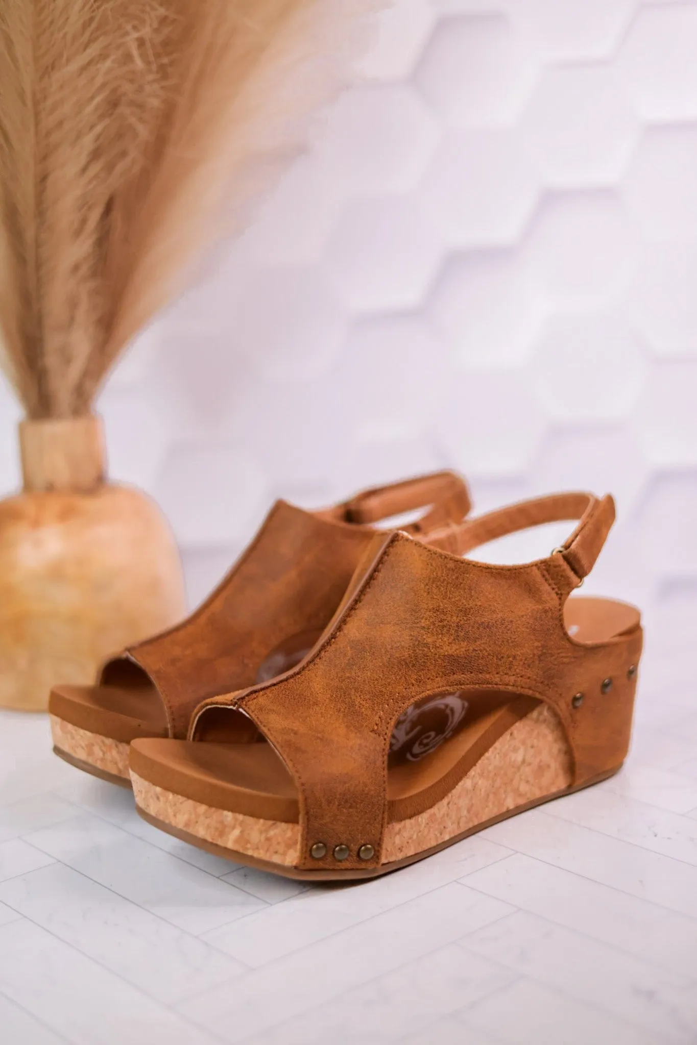 Isabella Tan Wedge Sandals FINAL SALE