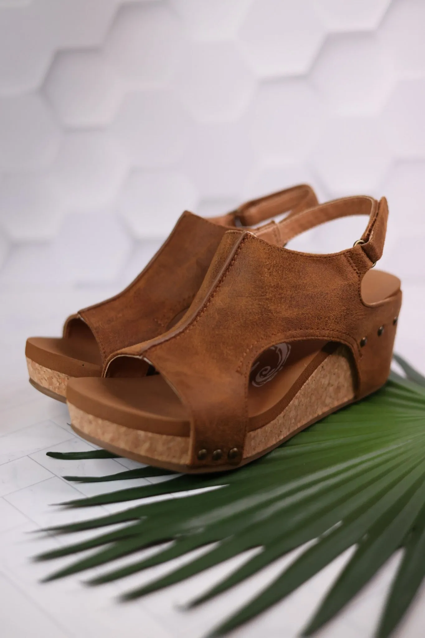 Isabella Tan Wedge Sandals FINAL SALE