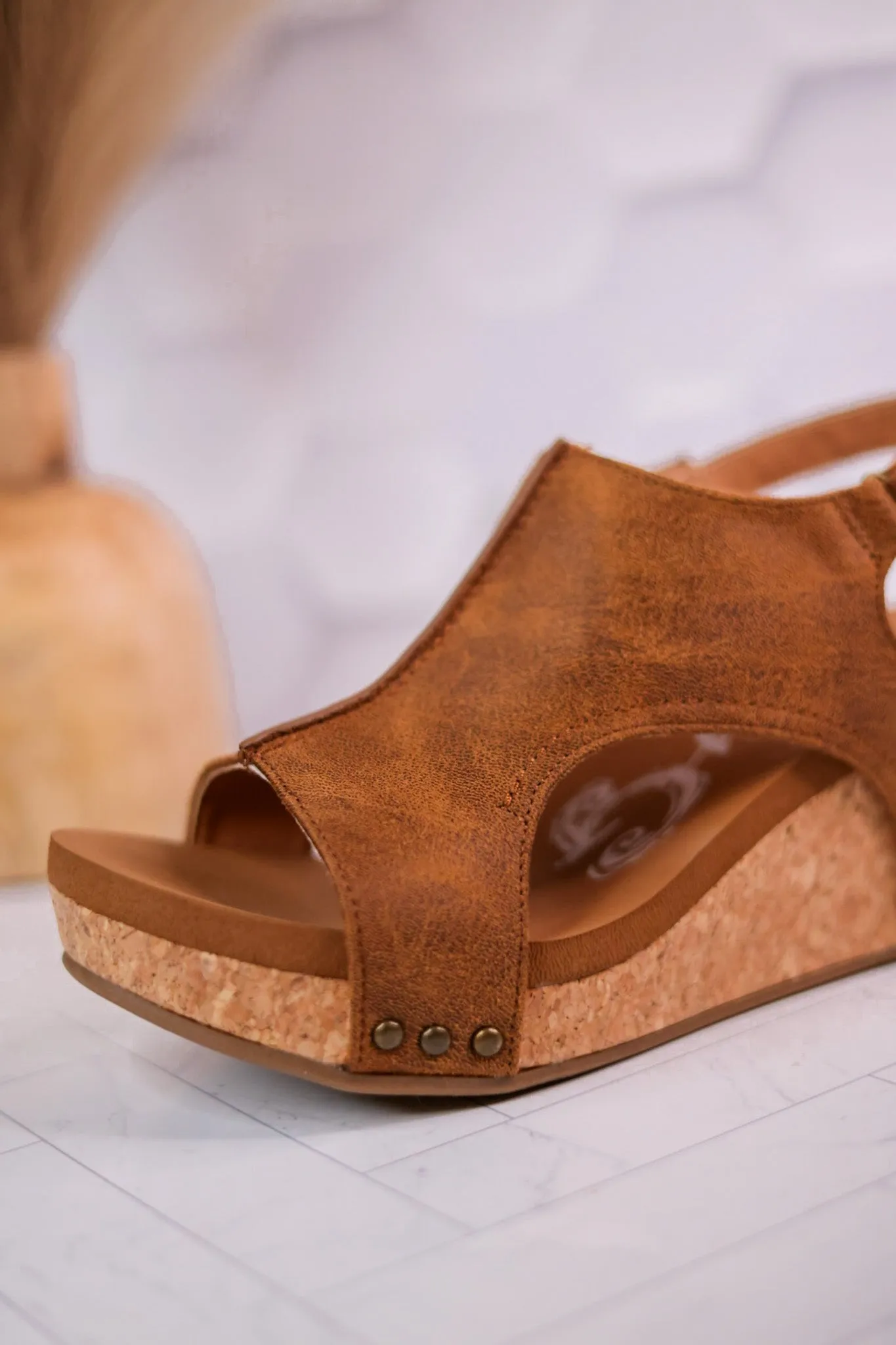 Isabella Tan Wedge Sandals FINAL SALE