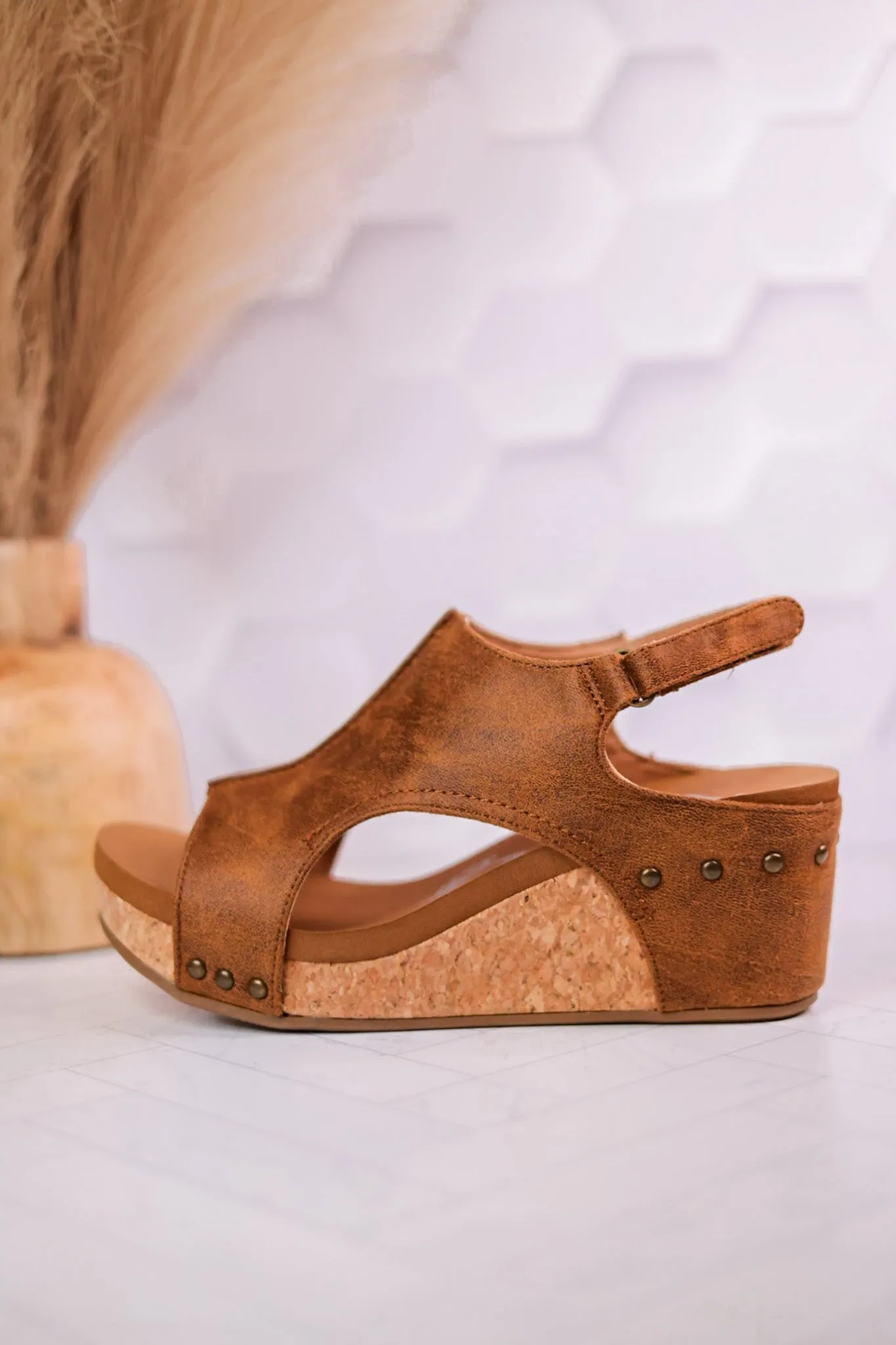 Isabella Tan Wedge Sandals FINAL SALE