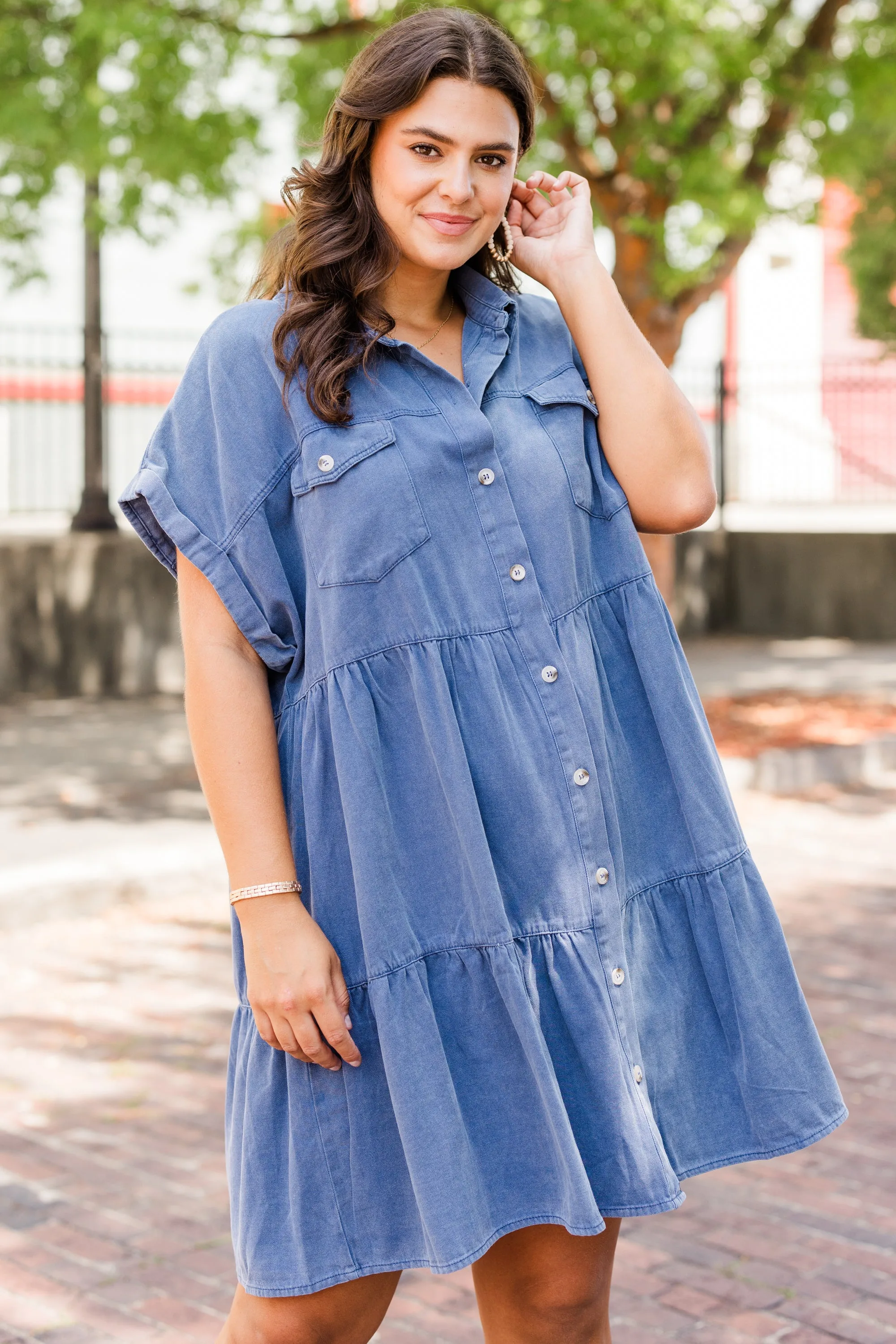 Lost In A Daze Dress, Navy
