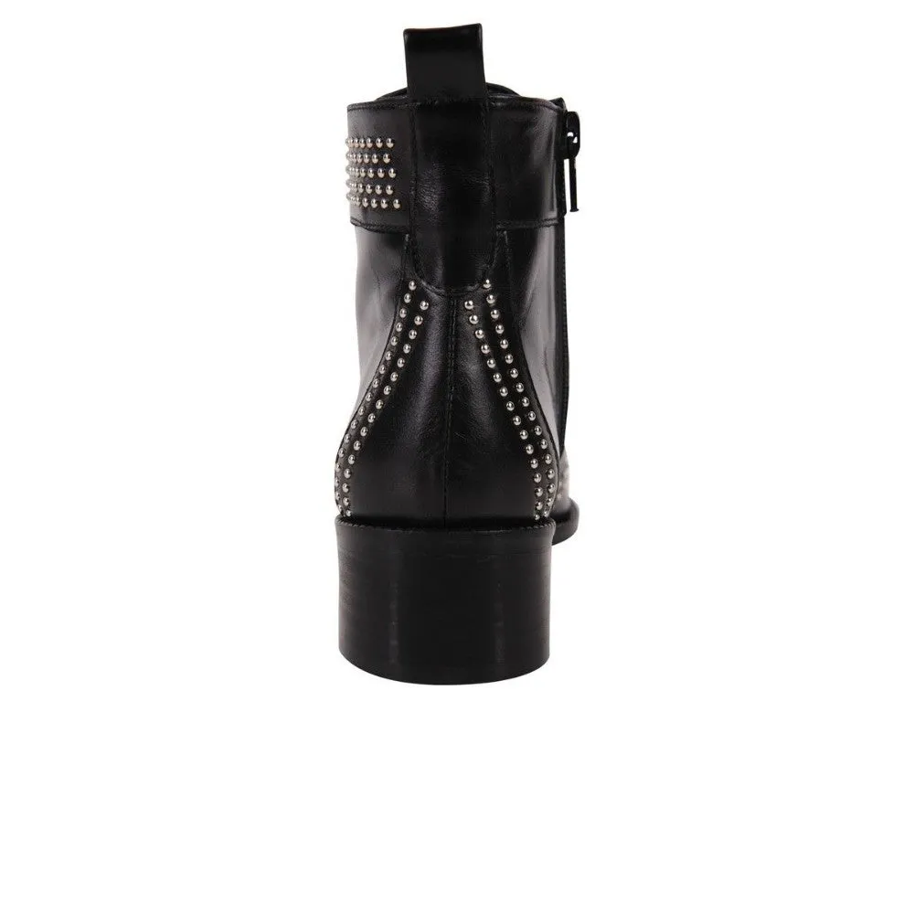 Luxury Black Leather Jon Josef Ankle Boot