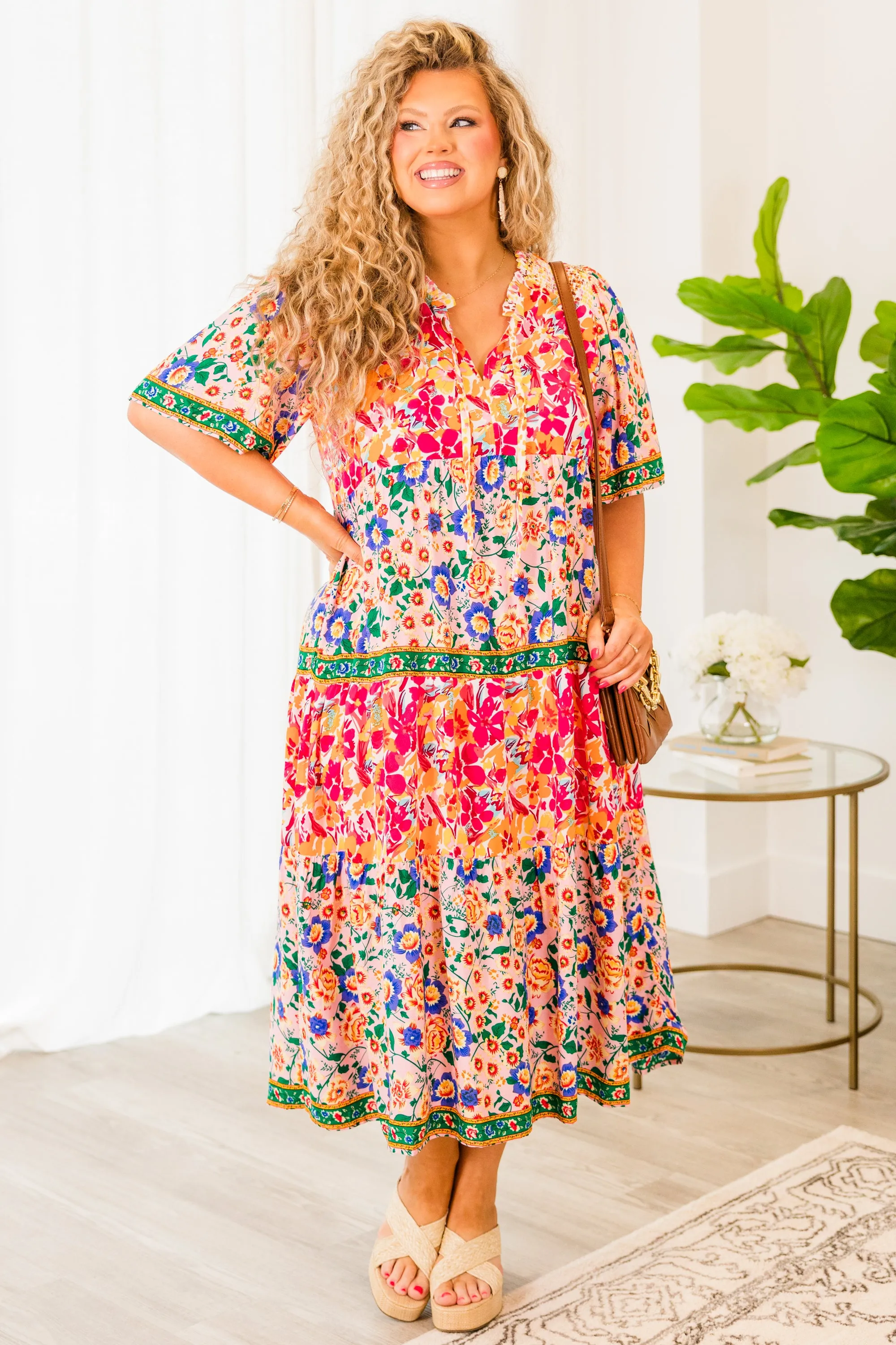 Make Me Laugh Dress, Pink