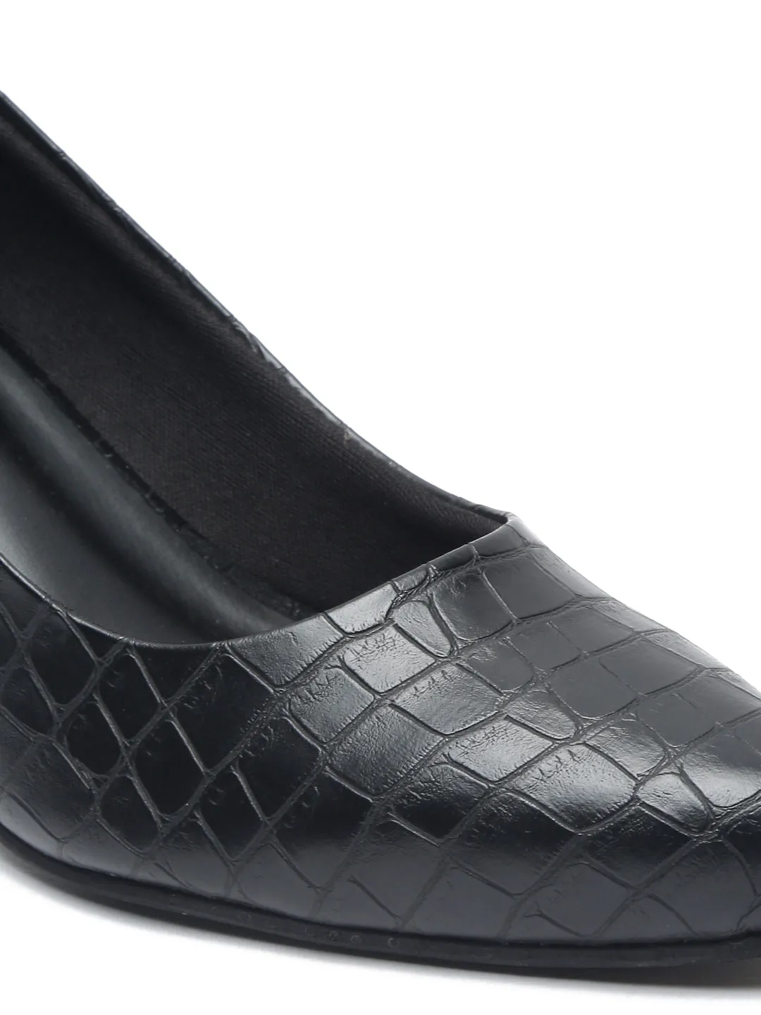 Pelle Albero Women Black Slip-On Block Heels