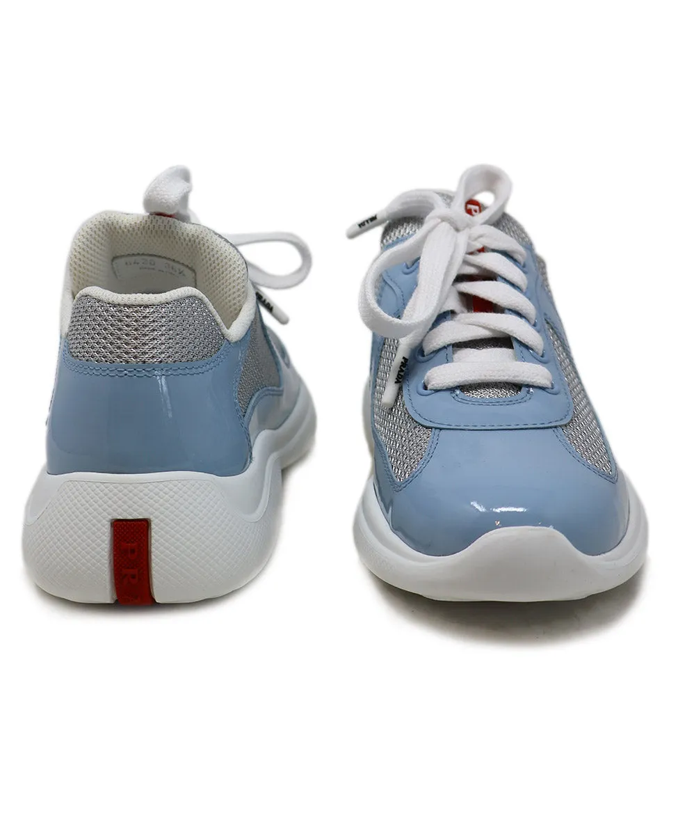 Prada Sport Blue America's Cup Biker Sneakers sz 6.5