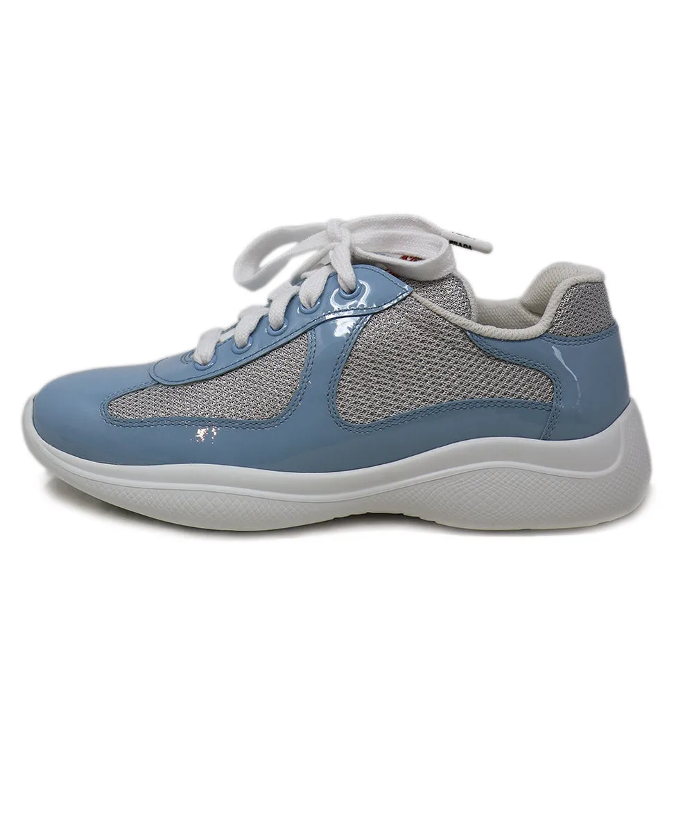 Prada Sport Blue America's Cup Biker Sneakers sz 6.5