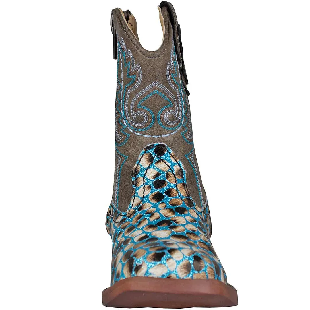 Roper Toddler Girls' Glitter Leopard Cowgirl Boots