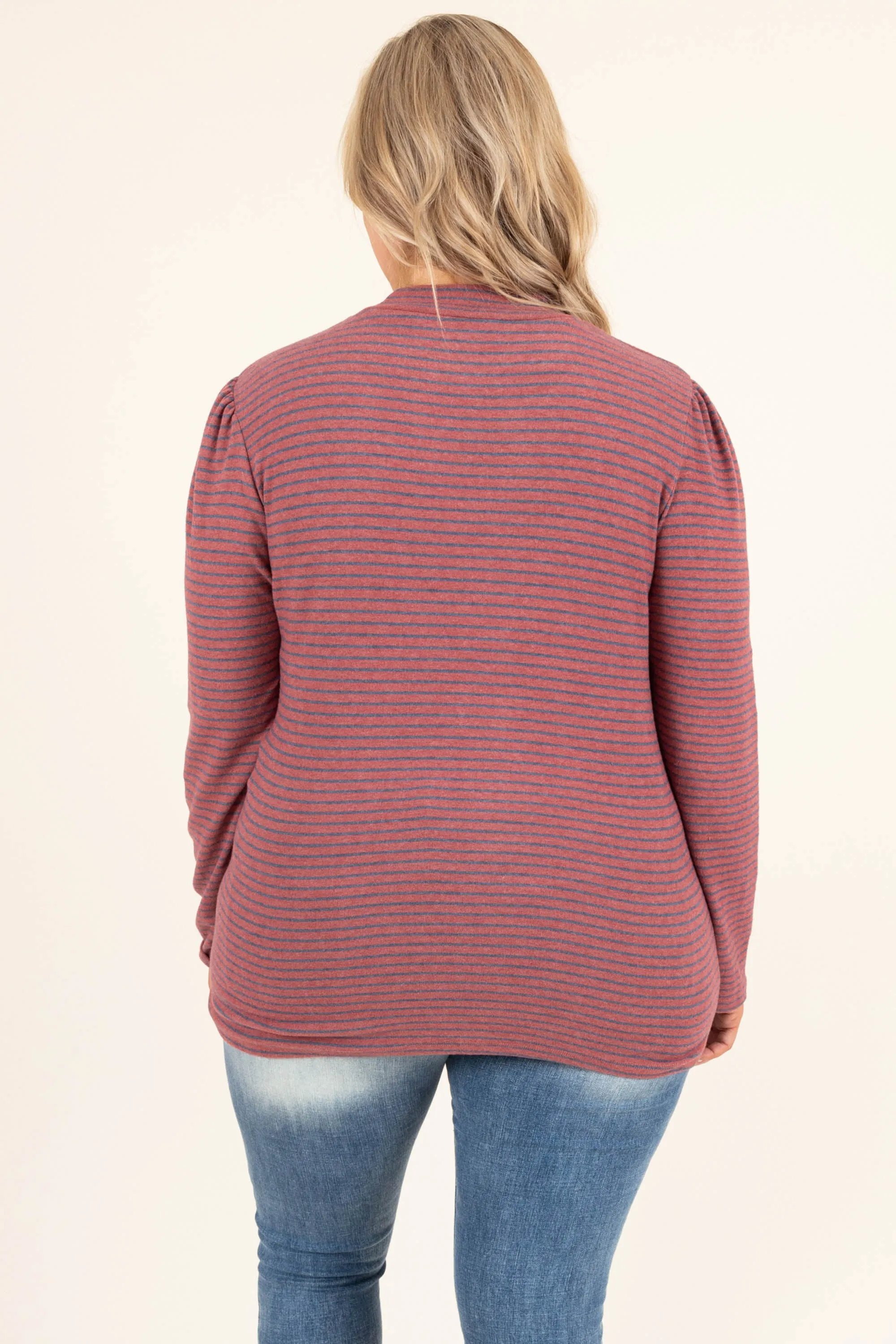 Seeking Success Top, Marsala-Navy