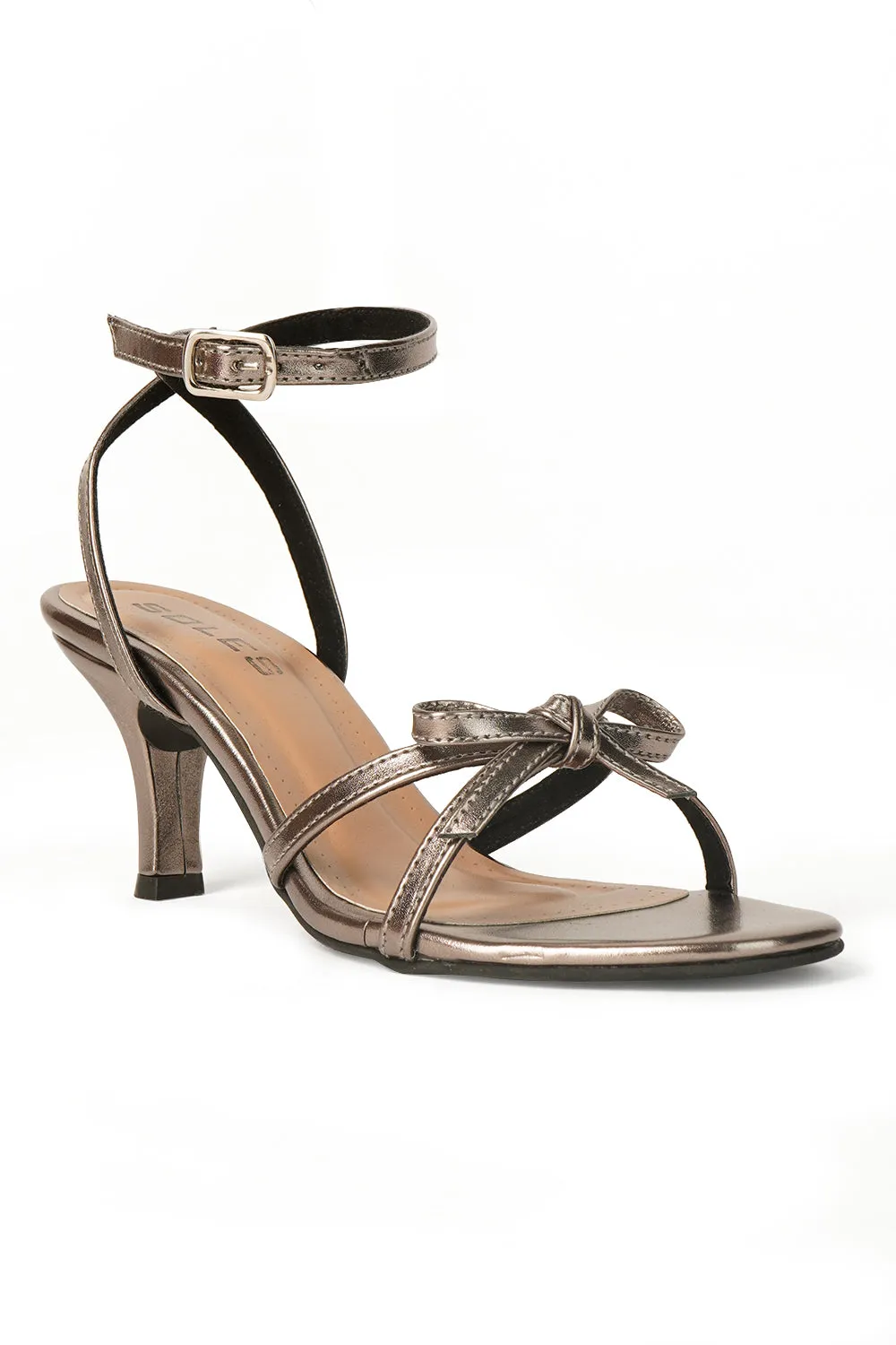 SOLES Strappy Bow Pencil Heels