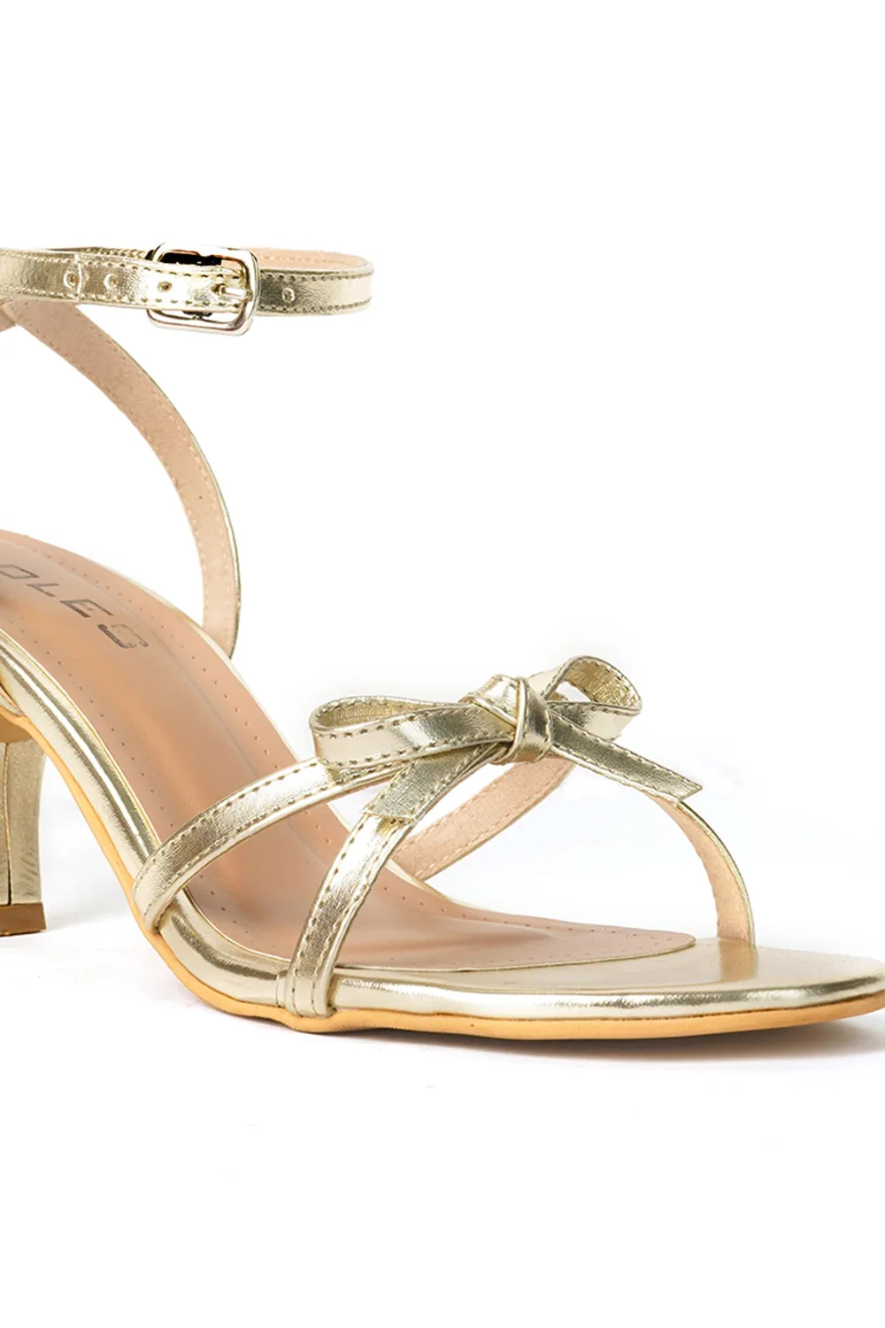 SOLES Strappy Bow Pencil Heels