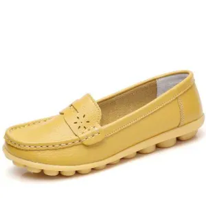 US Size 5-13 Pure Color Soft Sole Round Toe Slip On Flat Loafers